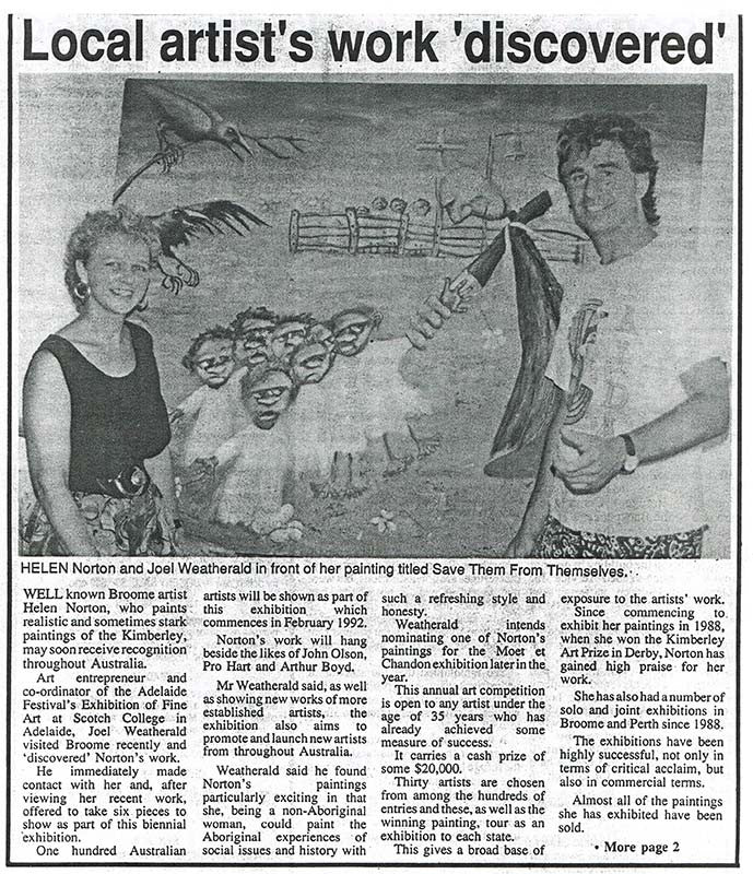 1992 Local Artists Work Discovered - Broome News