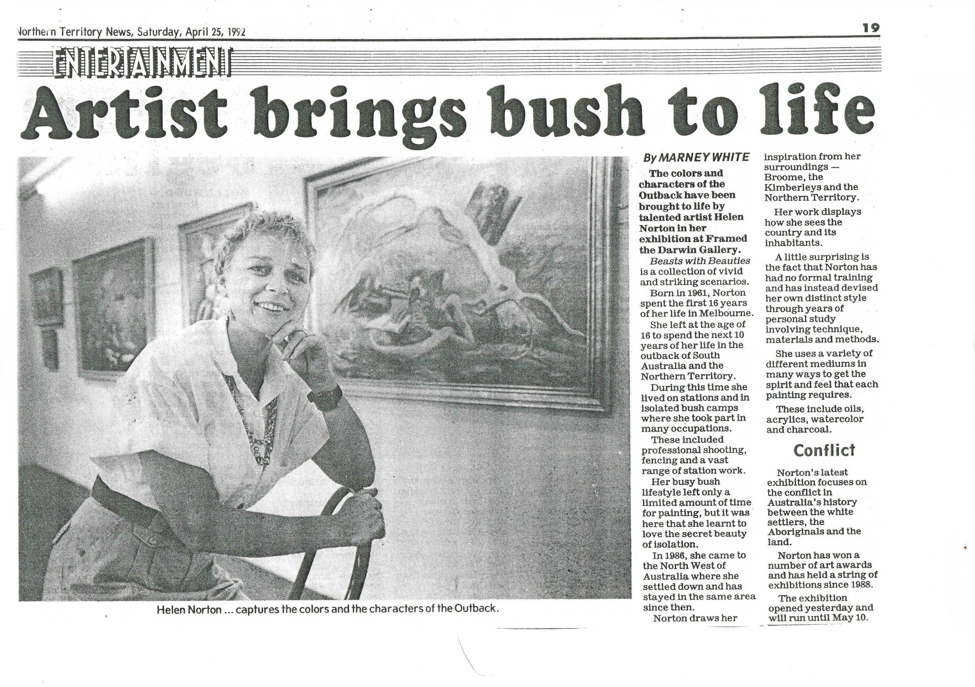 1992 Artists Brings Bush to Life - Marney White - NT News