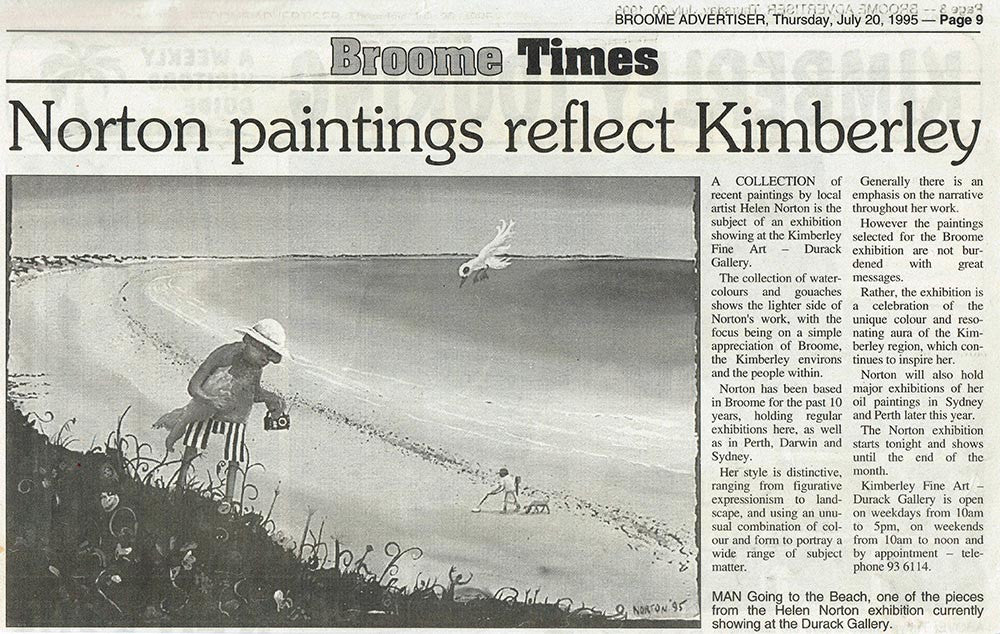 1995 Norton Paintings Reflect Kimberley - Broome Times