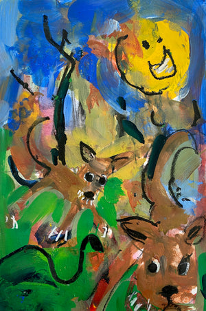Brown Dogs on Hot Day