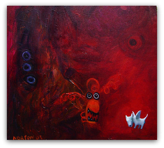 The Shadow Emerges - Saint Dog - Helen Norton Art