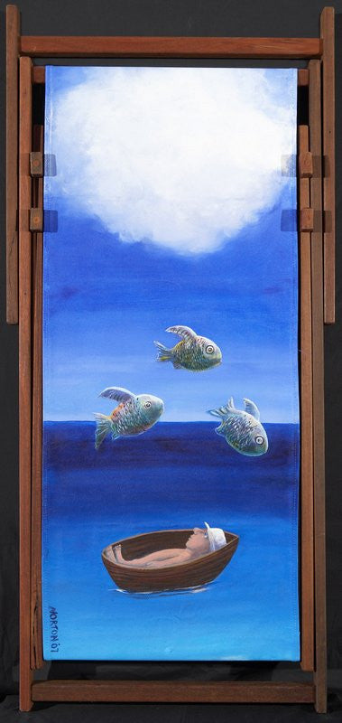 2007 Deck Chair - Fishes Out Of Water - Helen Norton Art