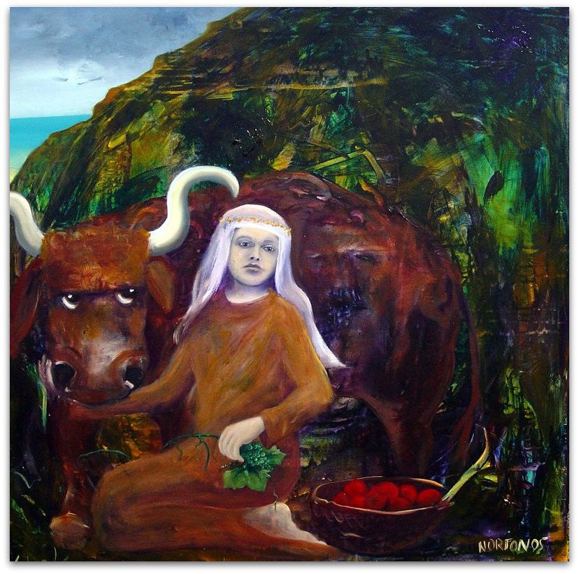 Ariadne and the Bull - Helen Norton Art
