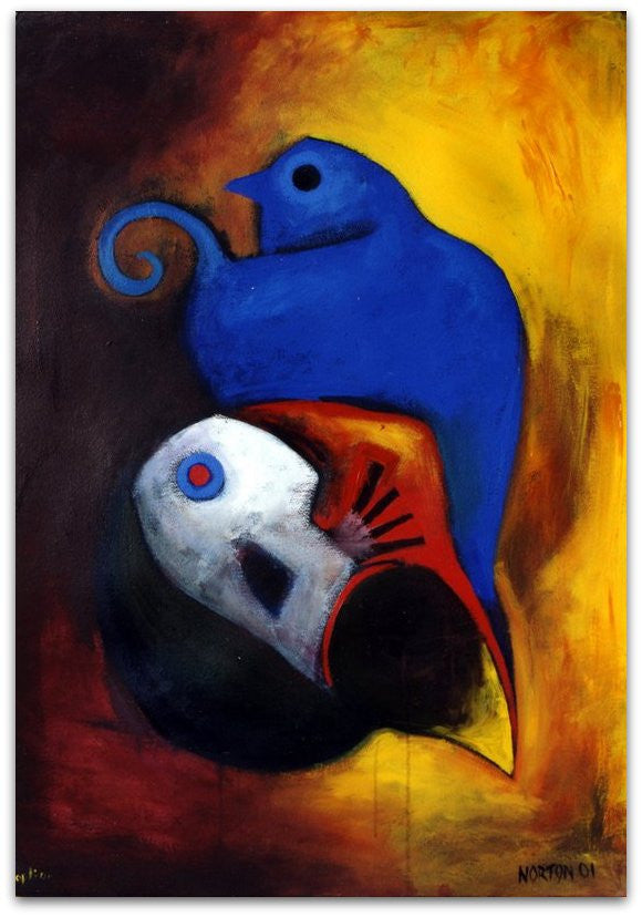 Blue Cat - Helen Norton Art