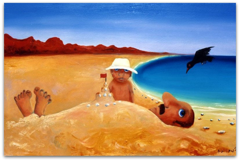Boy Buries Father - Helen Norton Art