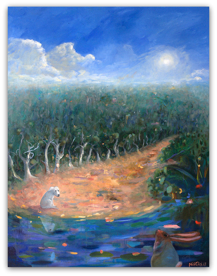 Bunnies Pool - Helen Norton Art