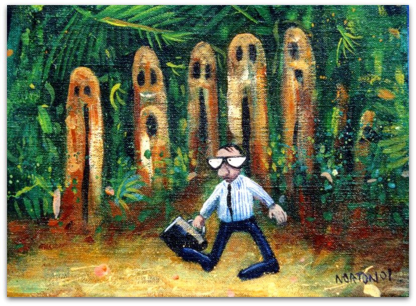 Business Man in Jungle