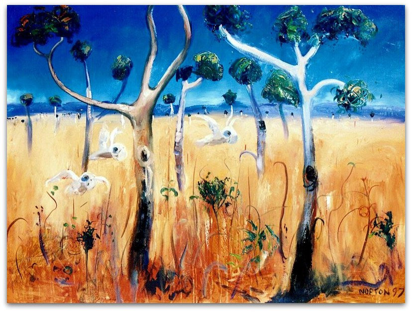 Cockys Flying Through Bush