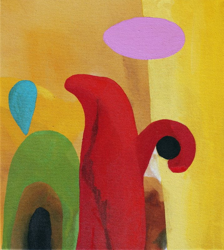 Curly Red Bird - Helen Norton Art