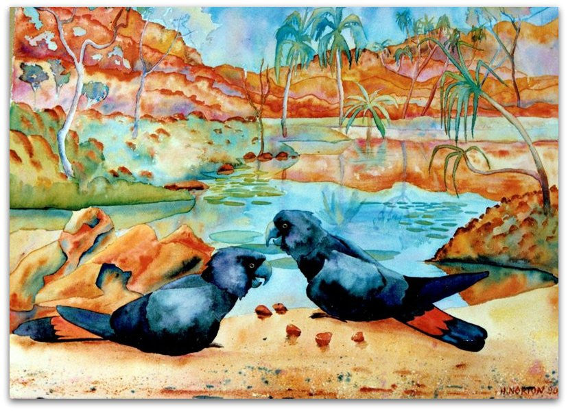 Red Wings at Waterhole - Helen Norton Art