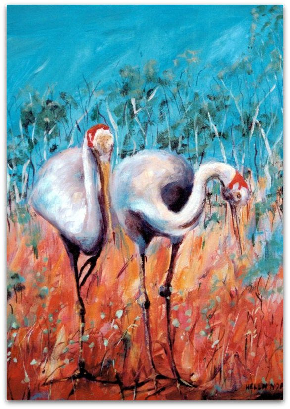 Brolgas - Helen Norton Art