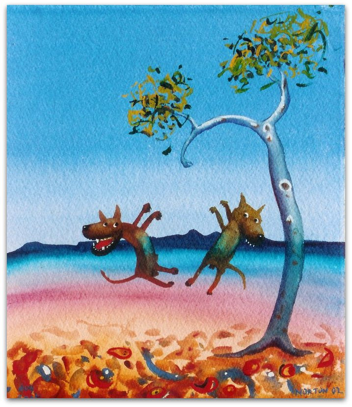 Dog Spat - Helen Norton Art