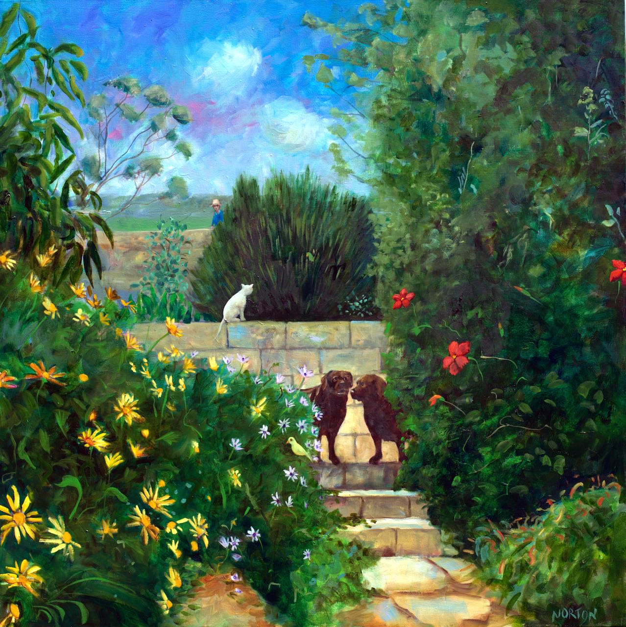 Dogs in the Garden