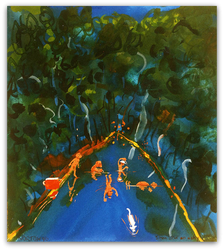 Five Men and an Esky - Helen Norton Art