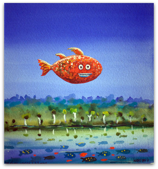 He Always Wanted a Bit More - Helen Norton Art