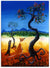 Kangaroo Looking at Coral Tree