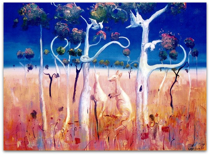 Kangaroos In Landscape