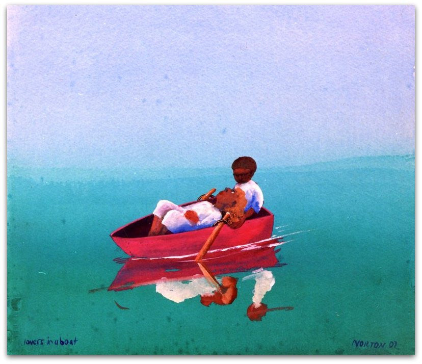 Lovers in a Boat - Helen Norton Art