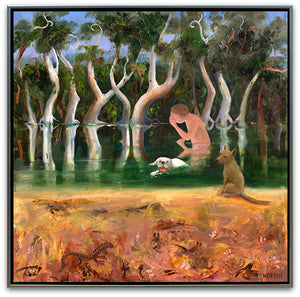 Man Bathing