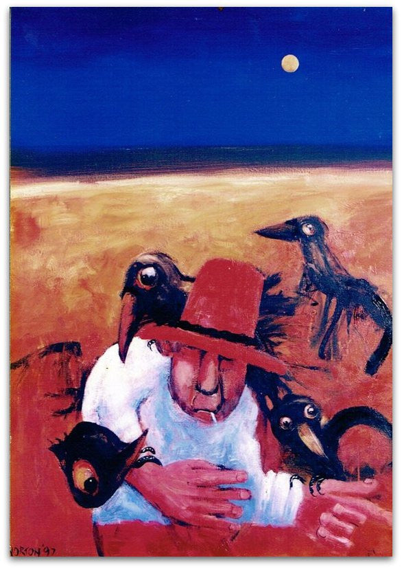 Man With Crows - Helen Norton Art