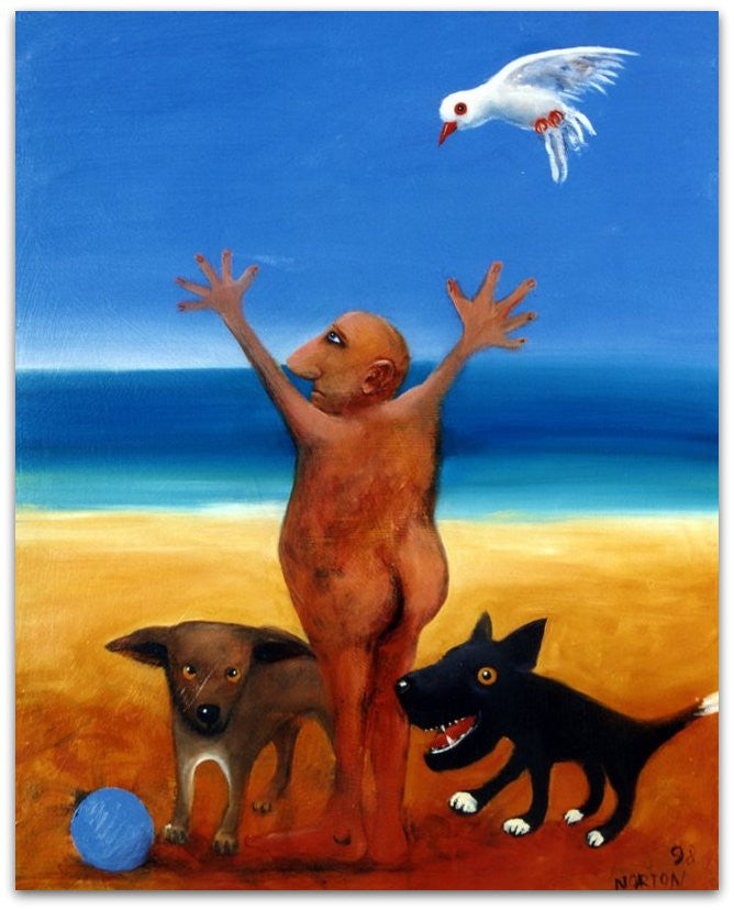 Man Doing Yoga - Helen Norton Art