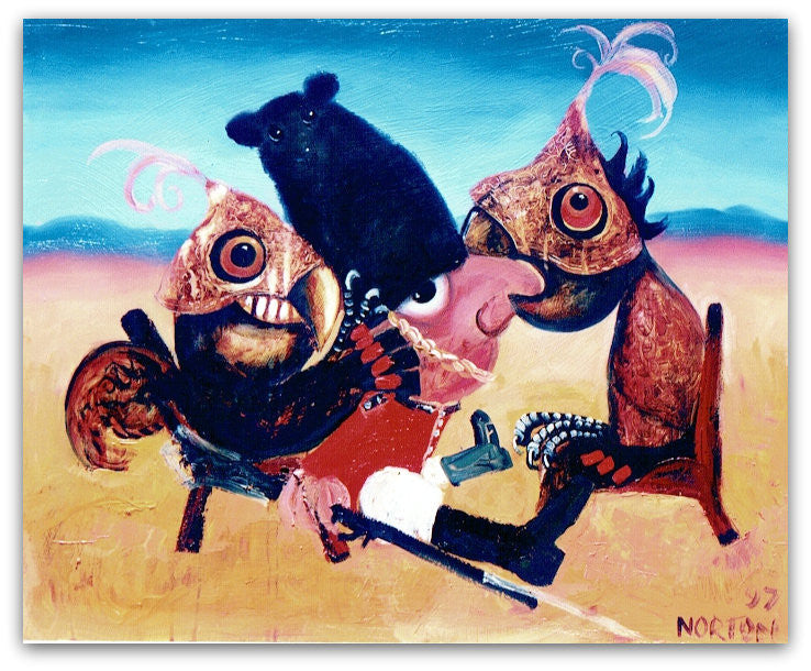 Patriot and Parrots - Helen Norton Art