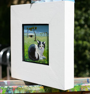 Piebald Cat on Farm