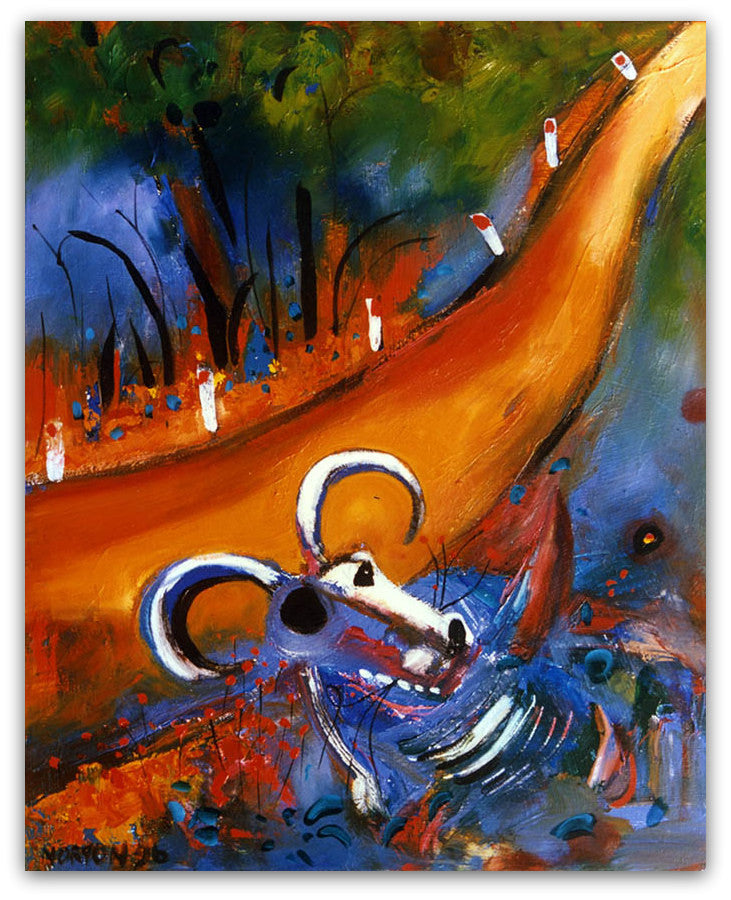 Red Everlastings - Helen Norton Art