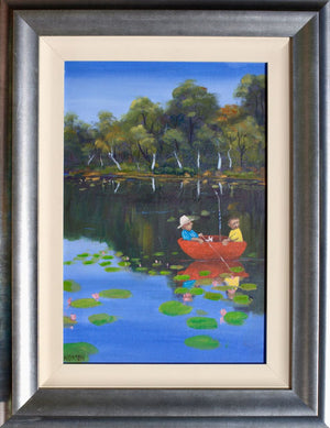 Red Boat and Lillies