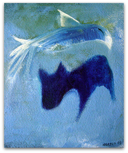 Approaching Blue Horse