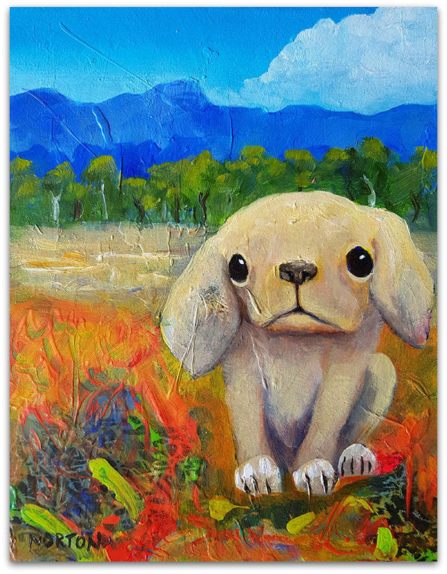 Sad Beige Puppy