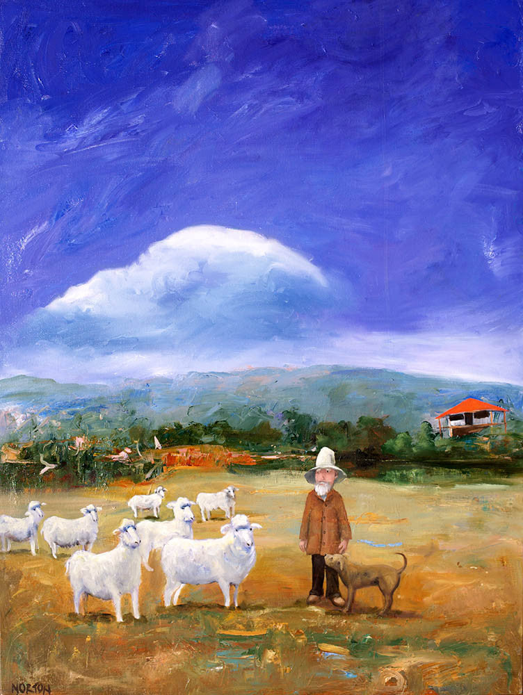 Sheep Farmer - Helen Norton Art