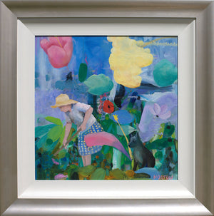 Woman Working in Flowers