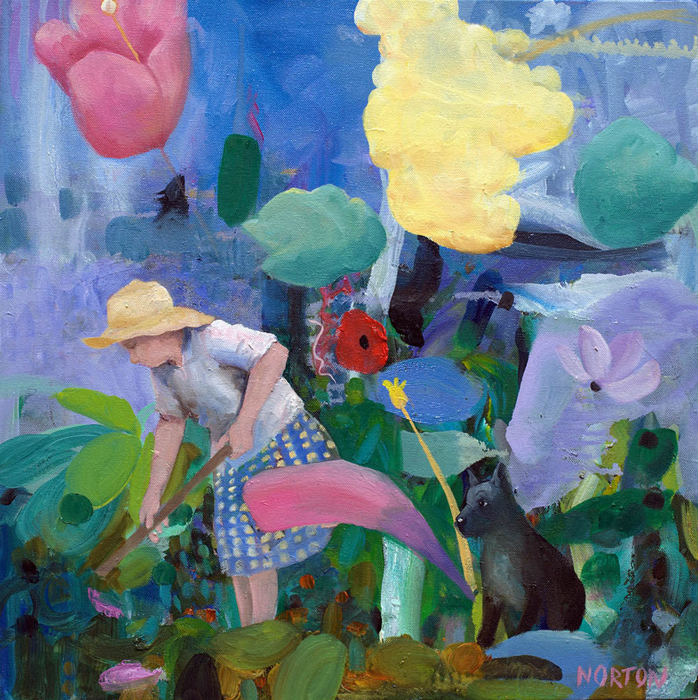 Woman Working in Flowers