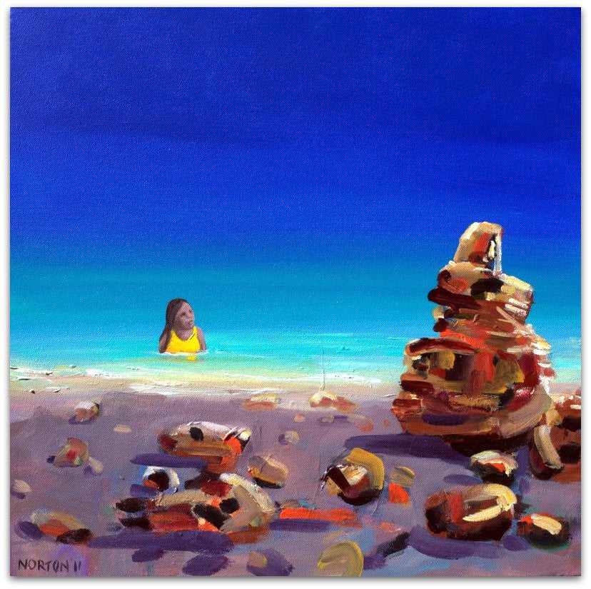 Woman in Yellow Bathers