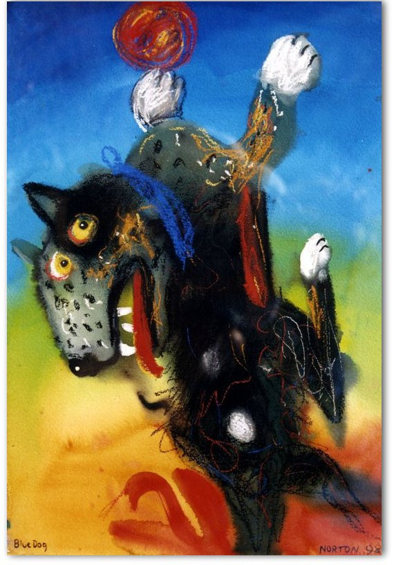 Blue Dog - Helen Norton Art