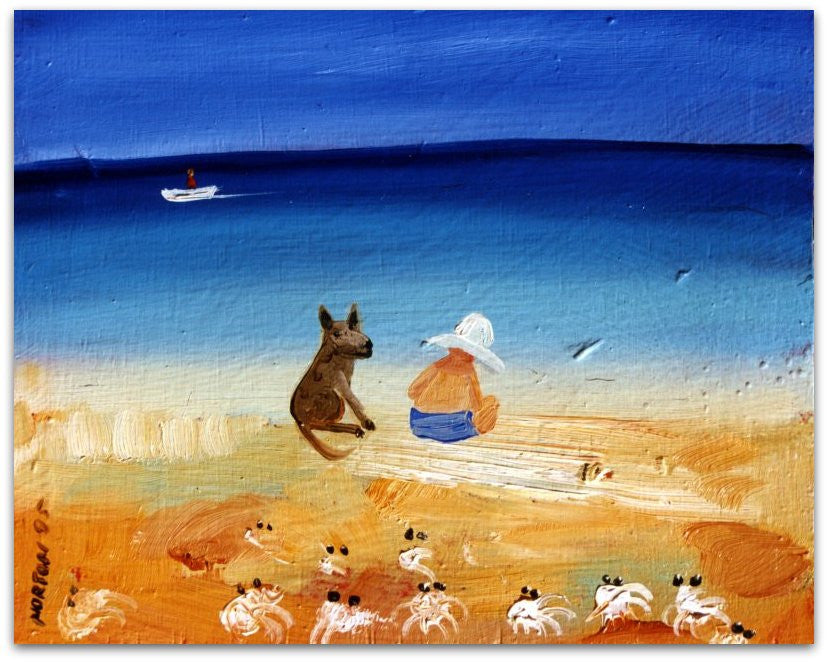 Little Boy Dog and Crabs