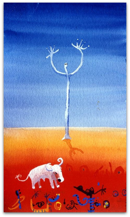 Miniature - Bull With Spirits