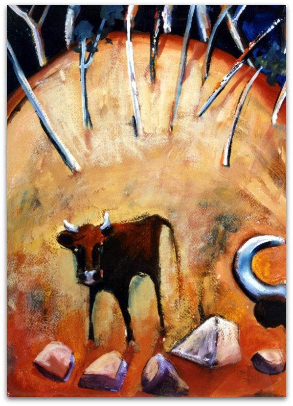 Calf and Rocks