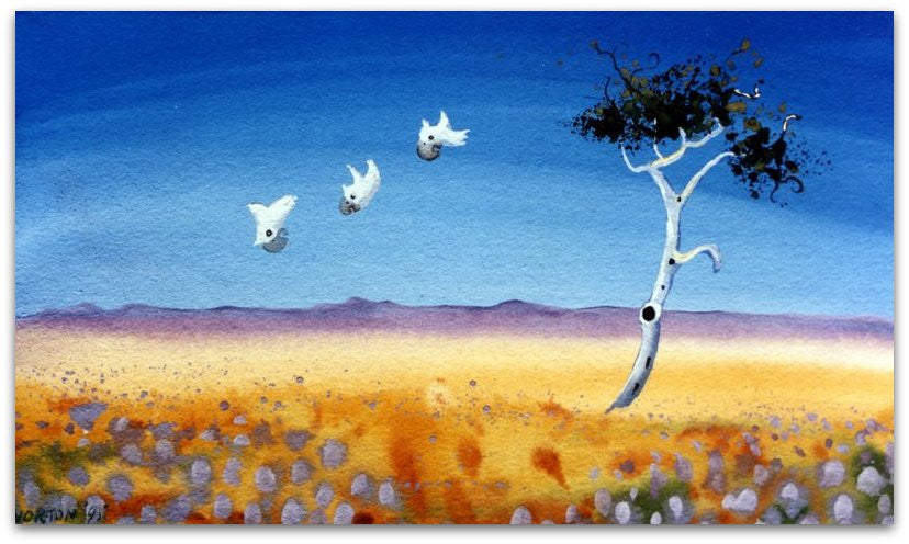 Cockys and Mulla Mulla - Helen Norton Art