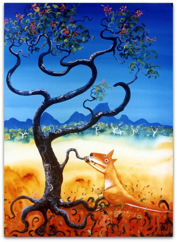 Coral Tree and Kangaroo - Helen Norton Art