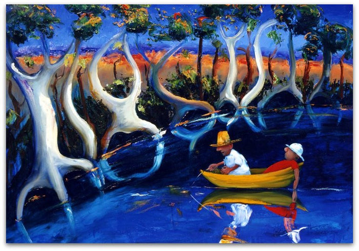 Deep Blue Fishing - Helen Norton Art