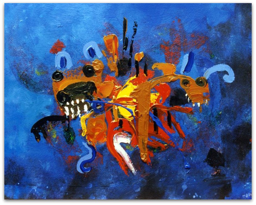 Dog Fight - Helen Norton Art