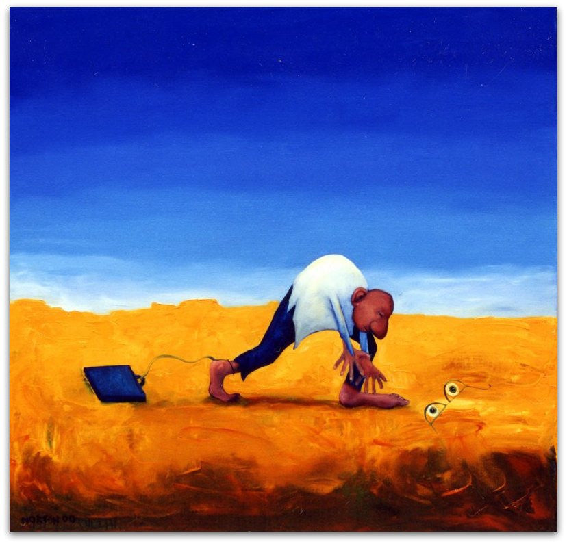 Dragging the Case - Helen Norton Art