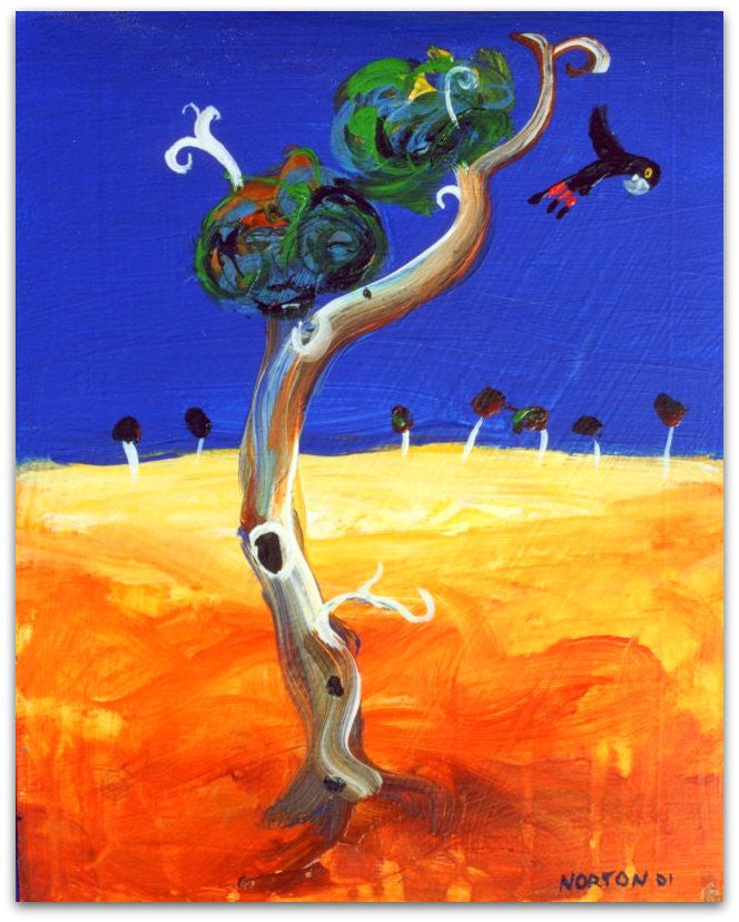 Landscape and Black Cocky