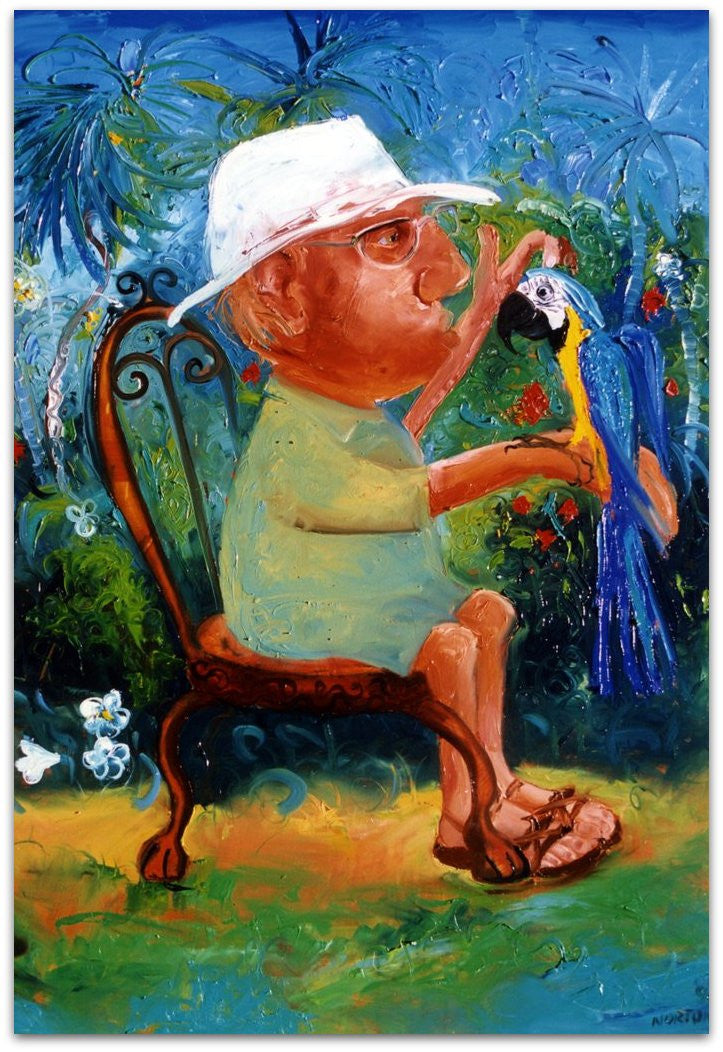 Man and Macaw (Lord McAlpine)