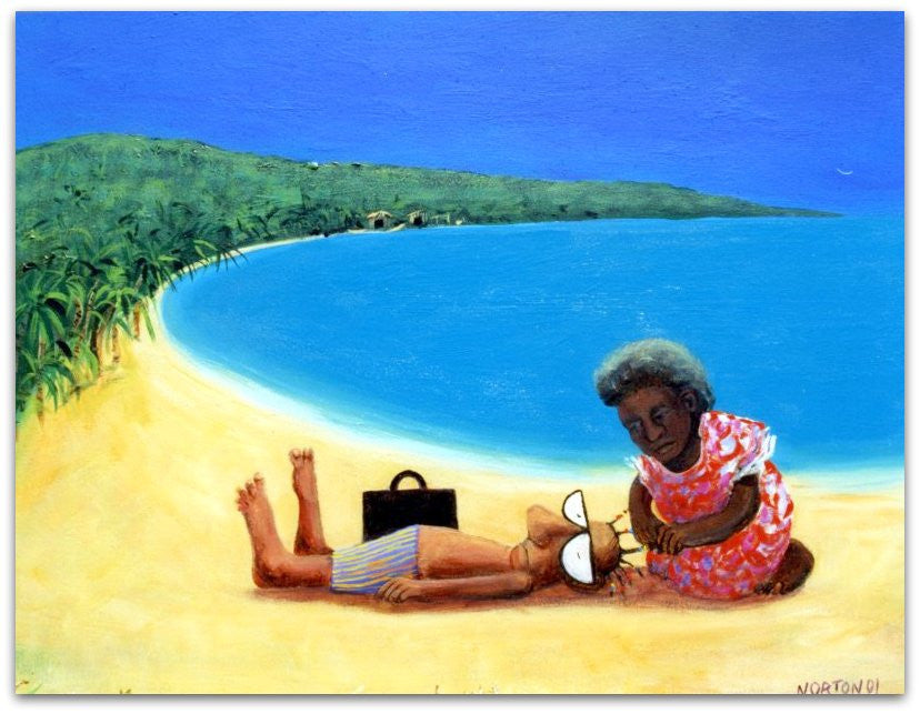 Man Having Hair Plaited