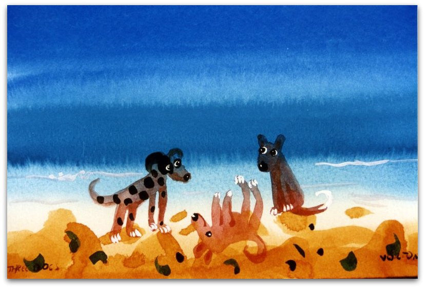 Miniature Three Dogs