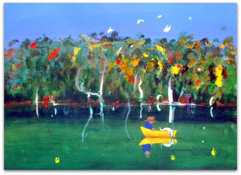 Sad Man In Gold Boat