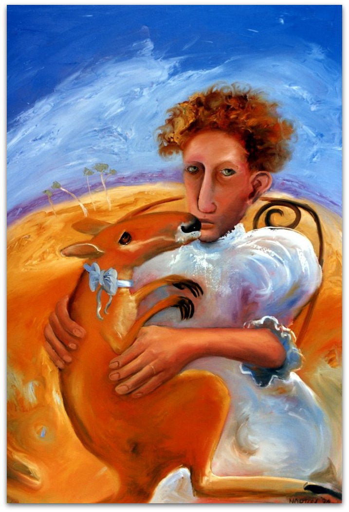 Settlers Wife with Pet